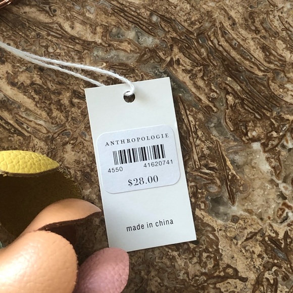 Anthropologie Blooming keychain bag charm leather NWT - Picture 8 of 8